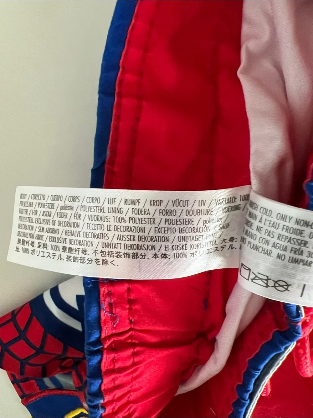 Disney Boys Red Blue Mickey Mouse Racing Swim Trunks